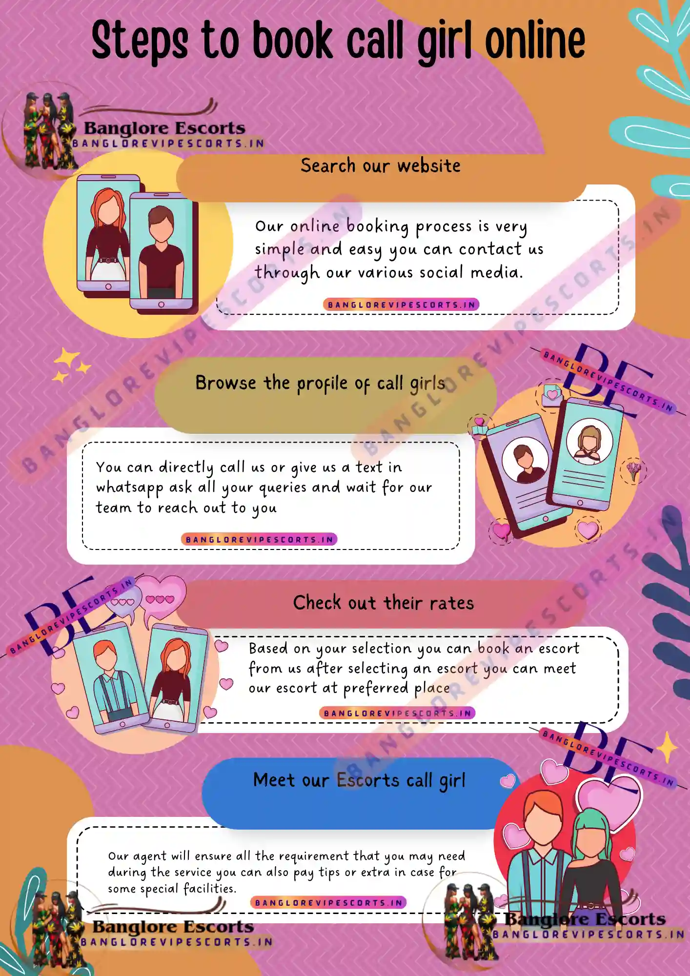 Steps for booking escort services online